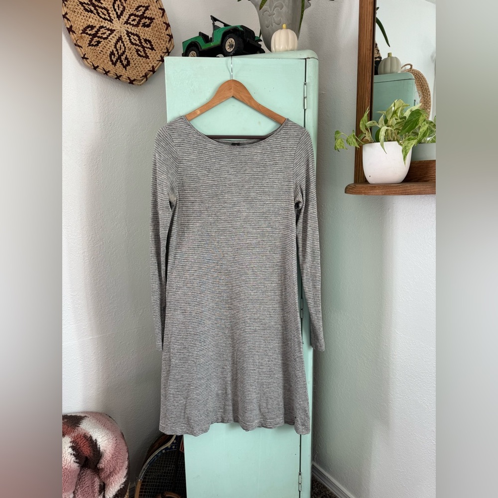 Gramicci Hemp and Organic Cotton Dress, Gray, Size Small